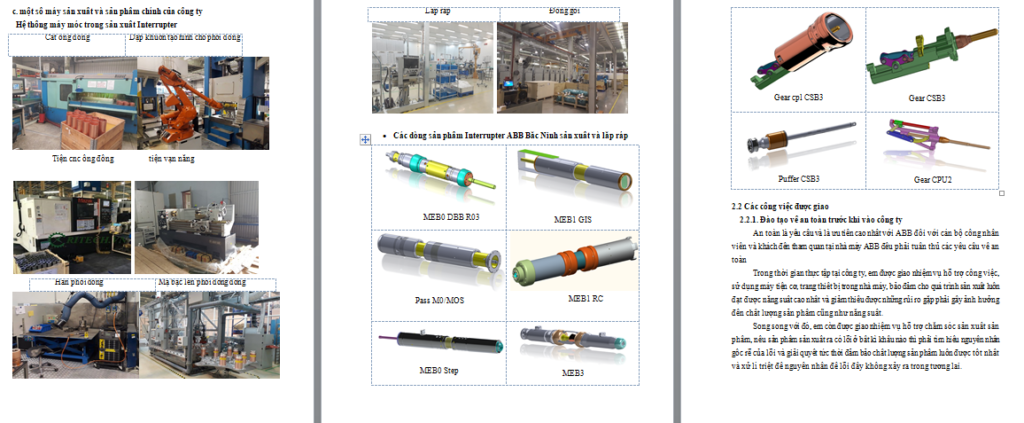 Báo cáo thực tập tốt nghiệp ngành cơ khí tại Công ty ABB Việt Nam